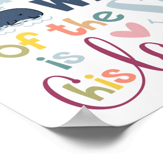 Höher als die Waves Kinder Christliches Poster (Ecke)