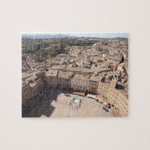 Hoher Angle View Townscape, Siena, Italien Puzzle