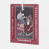 Hoher Beams Holiday Ornament Aus Glas (Vorderseite links)