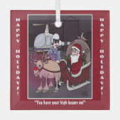 Hoher Beams Holiday Ornament Aus Glas (Vorderseite)