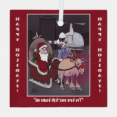 Hoher Beams Holiday Ornament Aus Glas (Rückseite)