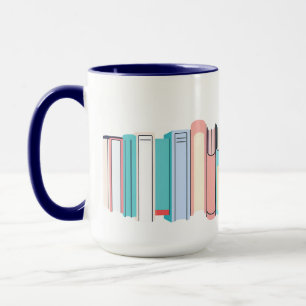 Hoher Bücherstapel Tasse