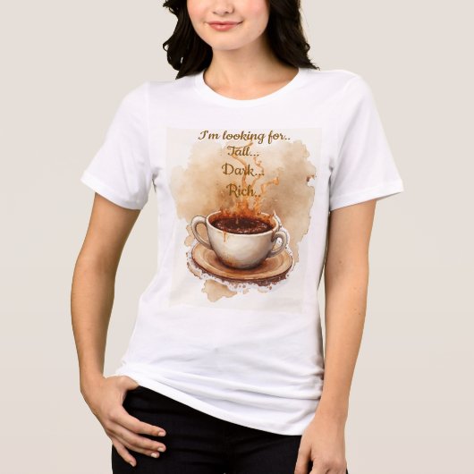 Hoher dunkler reicher Kaffee Tri-Blend Shirt (Vorderseite)
