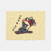 Hoher Flyer! - Snowboarden Forelle Fleece Blanket (Vorderseite (Horizontal))