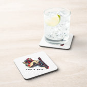 Hoher Flyer - Snowboarden Getränkeuntersetzer (Rechte Seite)