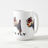 Hoher Flyer - Snowboarden Kaffeetasse (VorderseiteRechts)
