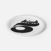 Hoher fünf Party-PapierTeller Pappteller (Schrägansicht)