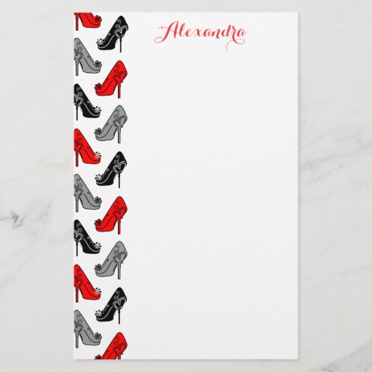 Hoher Heels Briefpapier (Vorderseite)