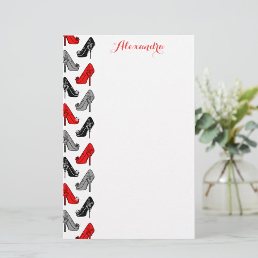Hoher Heels Briefpapier (Stehend Vorderseite)
