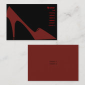 Hoher Heels - Chubby Visitenkarte (Vorne/Hinten)