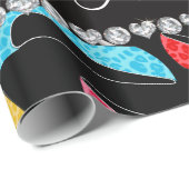 Hoher Heels des personalisierten schwarzen Geschenkpapier (Rolleneckpunkt)