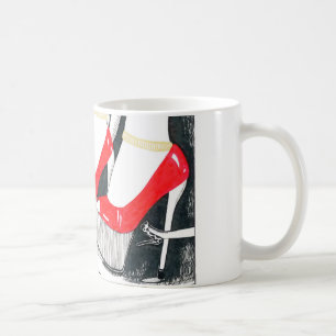 Hoher Heels im Rahmen Kaffeetasse