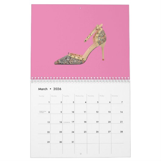 Hoher Heels-Kalender Kalender (Mär 2026)