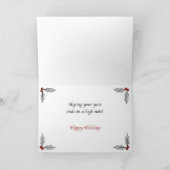 Hoher Hinweis Feiertagskarte (Innenseite)