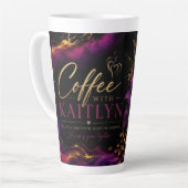 Hoher Kaffeebecher mit Kaitlyn Milchtasse (Linke Ecke)