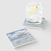 HOHER KUMULUS-SCHWUHE UND BLUE SKY STEINUNTERSETZER (Seitenansicht)