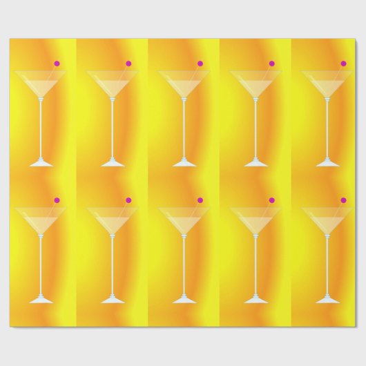 Hoher Martini-Cocktail Thunder_Cove Geschenkpapier (Flach)