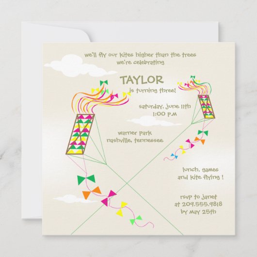 Höher oben - Drachengeburtstag invitations-4 Einladung (Vorderseite)
