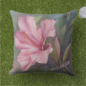 HOHER PINK-HIBISKUS AUSSENPILLOW KISSEN (Gras)