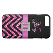 HOHER PINK ZICKZACK GLITZER MÄDCHEN Case-Mate iPhone HÜLLE (Rückseite (Horizontal))