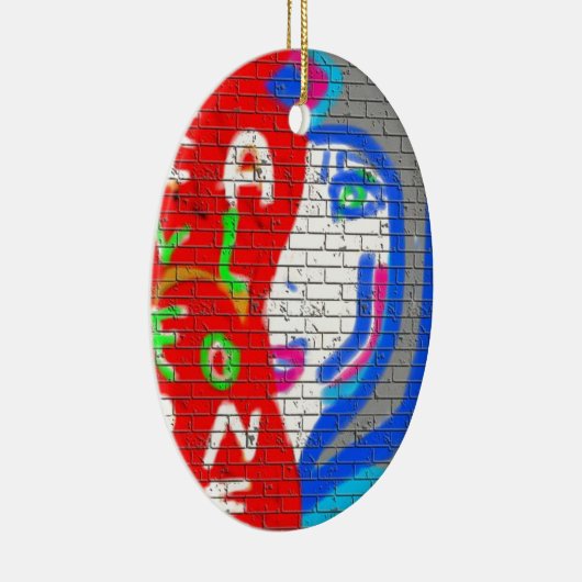 Hoher Priesterstar nie allein Graffiti Art Keramik Ornament (Rechts)