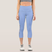 Hoher Riesenhosen (Surf Blue Hop) Capri Leggings (Vorderseite)