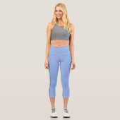 Hoher Riesenhosen (Surf Blue Hop) Capri Leggings (Vorderseite)