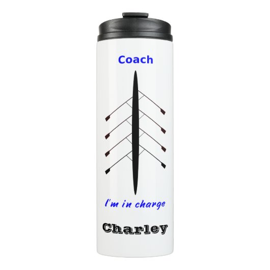 Hoher Ruderwagen für Sportler Thermosbecher (Vorderseite)