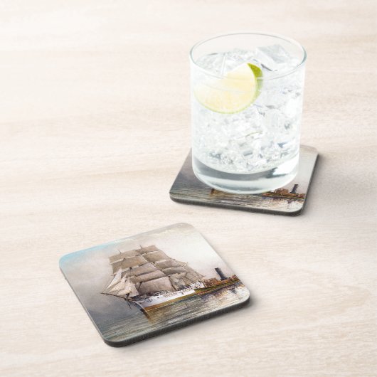 Hoher Scherer-Schiffs-Ozean-hohe SeeUntersetzer Untersetzer (Rechte Seite)