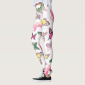 Hoher Schmetterling Scheckkarton und Tierdruck Leggings (Links)