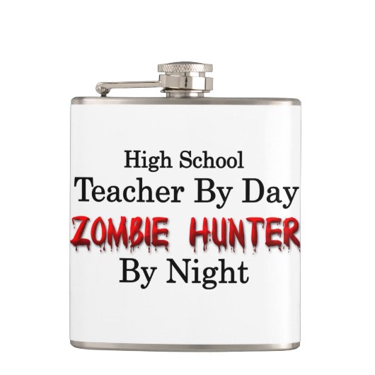 Hoher Schullehrer-/Zombie-Jäger Flachmann (Vorderseite)
