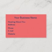 "Hoher Seitentritt-" Visitenkarte (Rückseite)