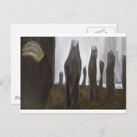 Hoher Soldat (Schwarzweißsurrealismus) Postkarte (Vorne/Hinten)