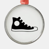 Hoher Spitzenturnschuh Ornament Aus Metall (Vorne)