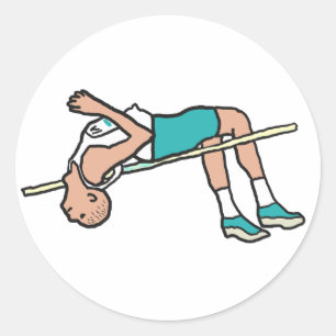 Hoher Sprung Runder Aufkleber