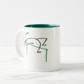 Hoher Sprungs-T - Shirts und Geschenke Zweifarbige Tasse (Vorderseite Links)