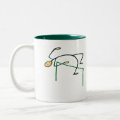 Hoher Sprungs-T - Shirts und Geschenke Zweifarbige Tasse (Links)