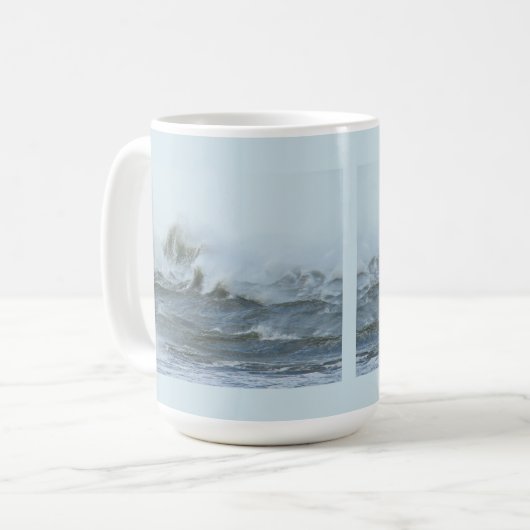 Hoher Surf - Außenbänke Nord Carolina Kaffeetasse (Vorderseite Links)