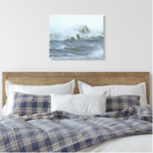 Hoher Surf - Außenbänke Nord Carolina Leinwanddruck (Insitu (Schlafzimmer))