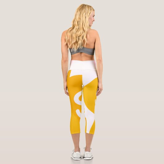 Hoher Taille Capri Leggings (Rückseite)