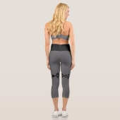 Hoher Taillgrau Capri Leggings (Rückseite)