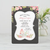 Hoher Tee-Brautparty-Einladung Einladung (Stehend Vorderseite)