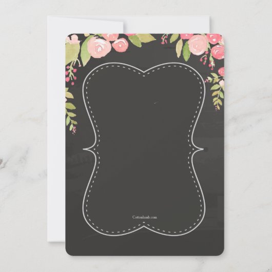 Hoher Tee-Brautparty-Einladung Einladung (Rückseite)