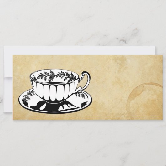 Hoher Tee/Nachmittagstee laden ein Einladung (Vorderseite)