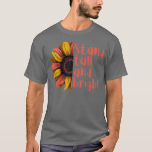 Hoher und heller Sonnenblumenstil T-Shirt