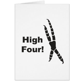 Hoher vier Papageien-Abdruck (Hoch fünf)