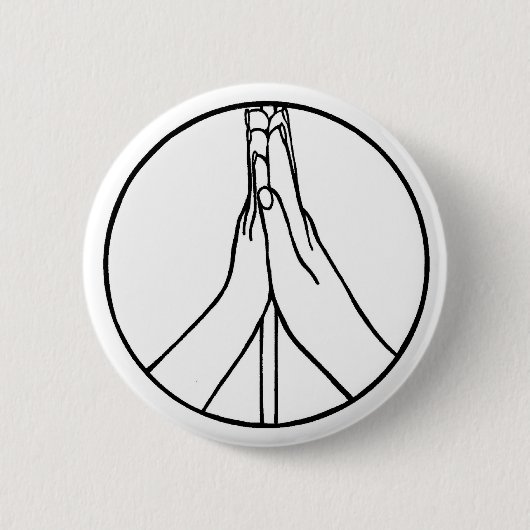 Hoher Zeichenknopf des Friedensfünf Button (Vorderseite)