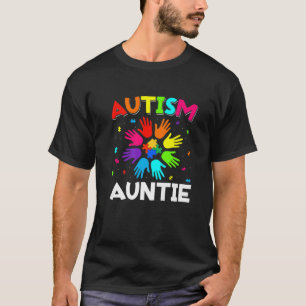 Höhere Hand Autismus Sensibilisierung Tante Famili T-Shirt