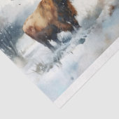 Höhere Kuh im Schneekollage 1 Dekoupage Papier (Ausschnitt)