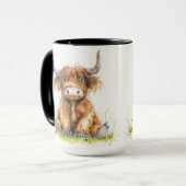 Höhere Kuh in Scheinwerfern Tasse (Vorderseite Links)